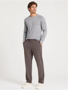 Vuori Men’s Medium Brown Heather Performance Pants Elastic Waist 30” Inseam